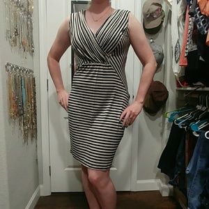 Calvin Klein striped stretchy dress